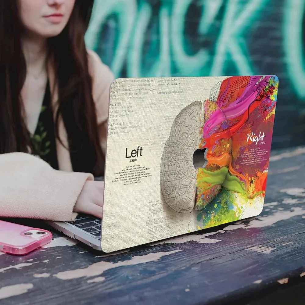 Left & Right Brain Vinyl Skin + Keyboard Cover for MacBook Air 13